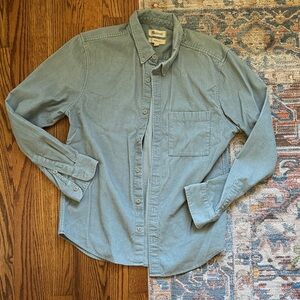 Madewell Men's perfect fit Corduroy teal Shirt